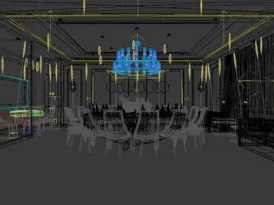 Business Restaurant - Coffee - Banquet  67 3D model