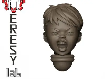 Heresylab - Female Sci-Fi heads for conversions SET 13 of 21 3D print model