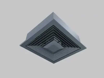 Ceiling air vent Low-poly 3D model