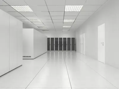 White Server Room 3D model