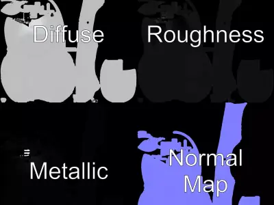 Modern White Urinal model pack Low-poly 3D model