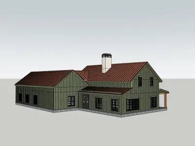 SageTone And Copper Roof Designs 3D Model 3D model