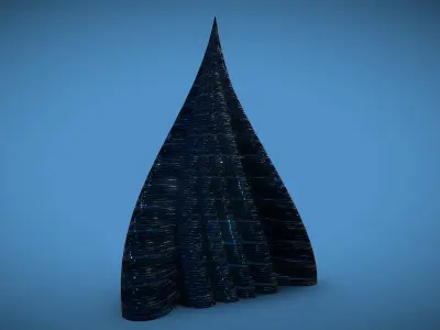 Tube Building Alien Crystal 3D model