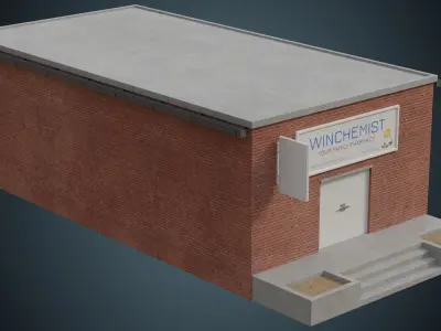 Building 3A Low-poly 3D model