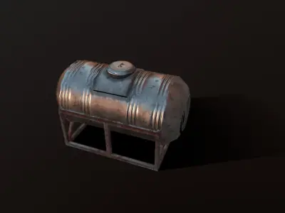 Old  Water Tank Low-poly 3D model