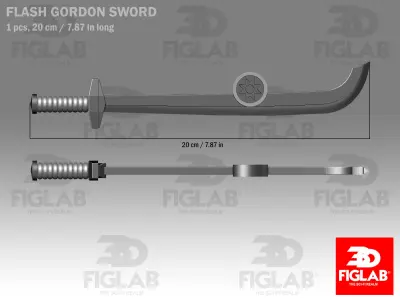 FLASH GORDON MONGO GUARD SWORD 3D model