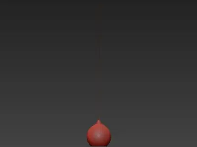 FIREFLY 9 BULB BRASS PENDANT LIGHT 3D model