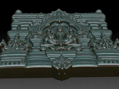 Indian Temple Wall basrelief 33 240622 3D print model