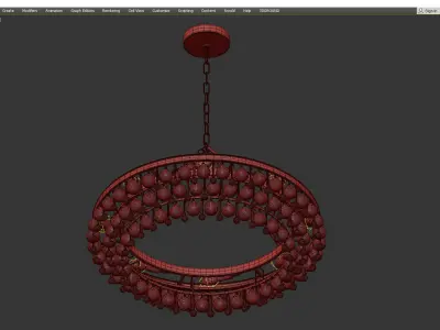 CALYPSO ROUND CHANDELIER Low-poly 3D model