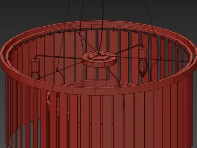 Ophelia chrome pendant light 3D model