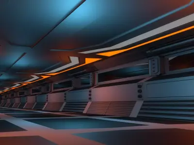 Sci Fi Corridor 3D model