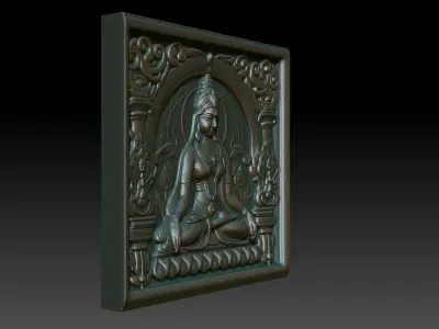 Indian Temple Wall basrelief 25 240619 3D print model