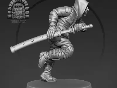 Cyber samurai 3D print model