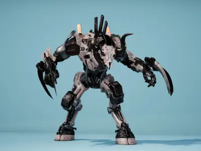 SciFi Beast06 Bull Low-poly 3D model