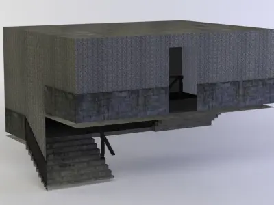 Corridor with stairs Low-poly 3D model purchase
