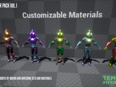 Mecha Mixer Pack Vol 1 Low-poly 3D model