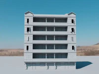 low poly building Free low-poly 3D model buy