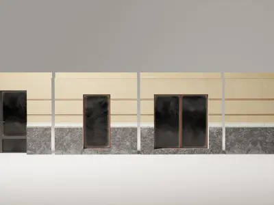 Modular Building Low-poly 3D model