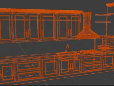 solid kitchen 3D model