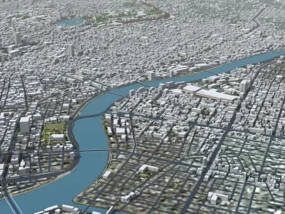 Tokyo Japan Low-poly 3D model