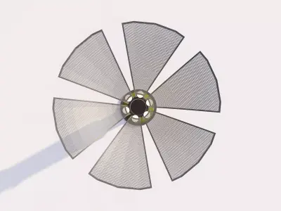 Contemporary Mesh Petal Outdoor Lighting Low-poly 3D model