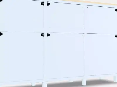 BESTA Storage combination with doors 6 Low-poly 3D model