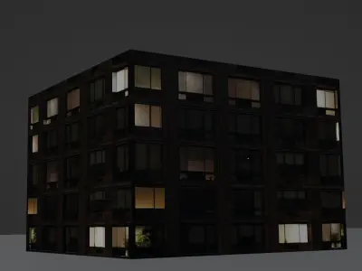 Building 13 Low-poly 3D model