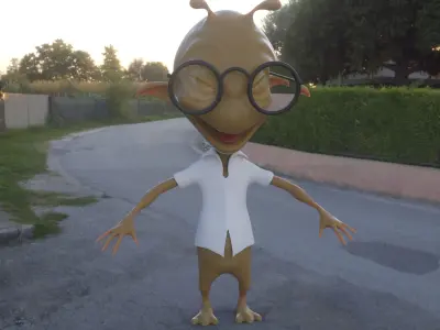 TOON ALIEN 3D MODEL Low-poly 3D model