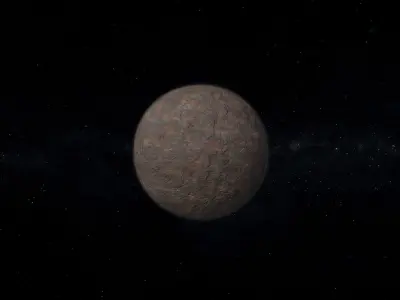 Dwarf Alien Planet or Moon 10 Low-poly 3D model