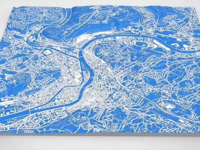 Cityscape Liege Belgium 3D model