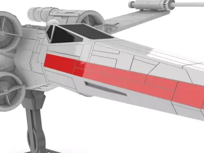 X-wing STAR WARS  3D print model