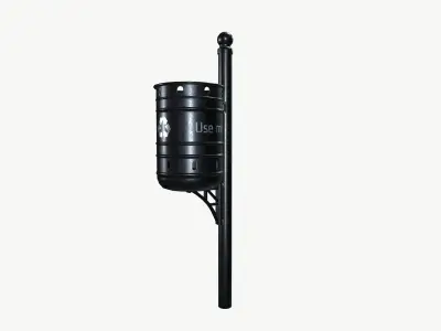 Street trash bin 3D model