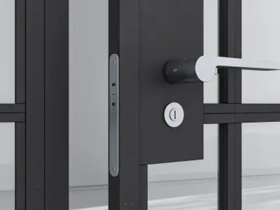 Aluminium door 327 3D model