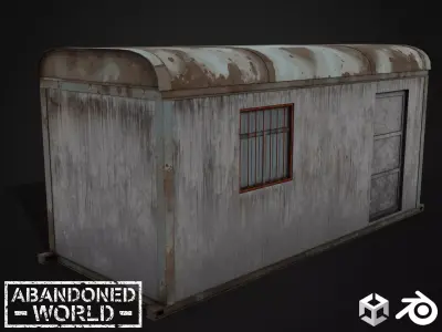 Trailer For Workers Low-poly 3D model