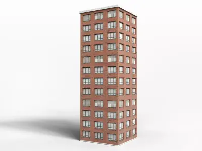 12 Floor City Building Photorealistic Asset -  Edificio y Ciudad Low-poly 3D model