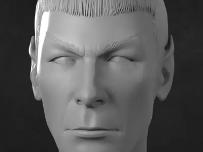 Spock 3D printable head 3D print model