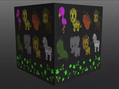 Animals Design Carpet 4k Pbr Texture Texture
