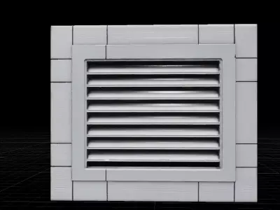 Air Duct Vent Modular Industrial 3D Model Low-poly 3D model