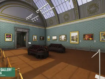 Art gallery Vol6 - modular museum 3D model