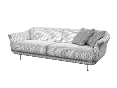 Style 2 Seater Sofa 3D model