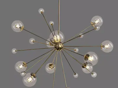 TIMELESS modern sputnik chandelier 3D model