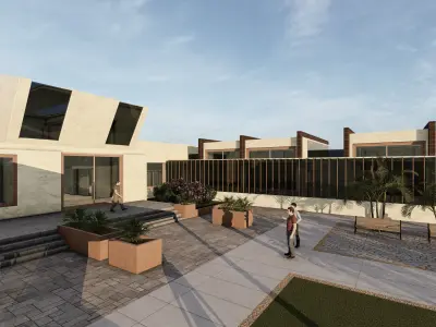 Modern Small Museum 3D Model 3D model