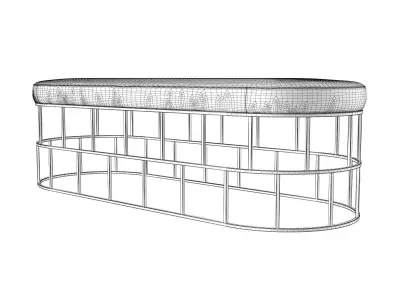 Riviera Bench and Ottoman 3D model