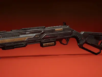 Scifi Weapon Pack Vol 01 FPS Anims Low-poly 3D model