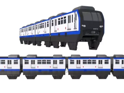 Chongqing Monorail Train 3D model