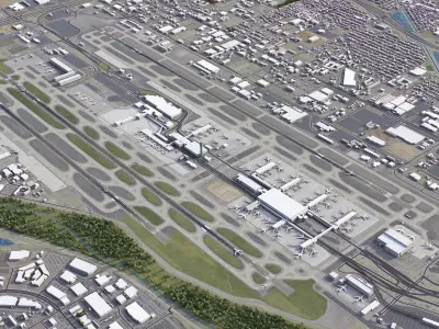 Phoenix Airport Low-poly 3D model