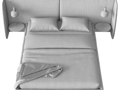 BLU DOT Hunker Queen Bed 3D model