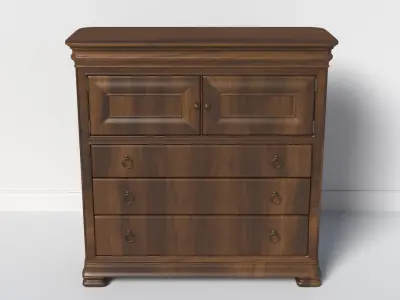 Mauritane 5 Drawer Combo Dresser 3D model
