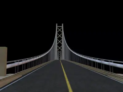 hi details metal bridge 3D model