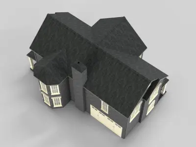British House Design 19T1  Low-poly 3D model